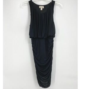 Open Edit Black Sleeveless Ruched‎ Bodycon Dress Women's XS